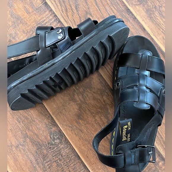 Dr. Martens Black Leather Sandals - Picture 2 of 4